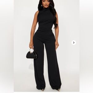 Elegant Black Wide-Leg Jumpsuit